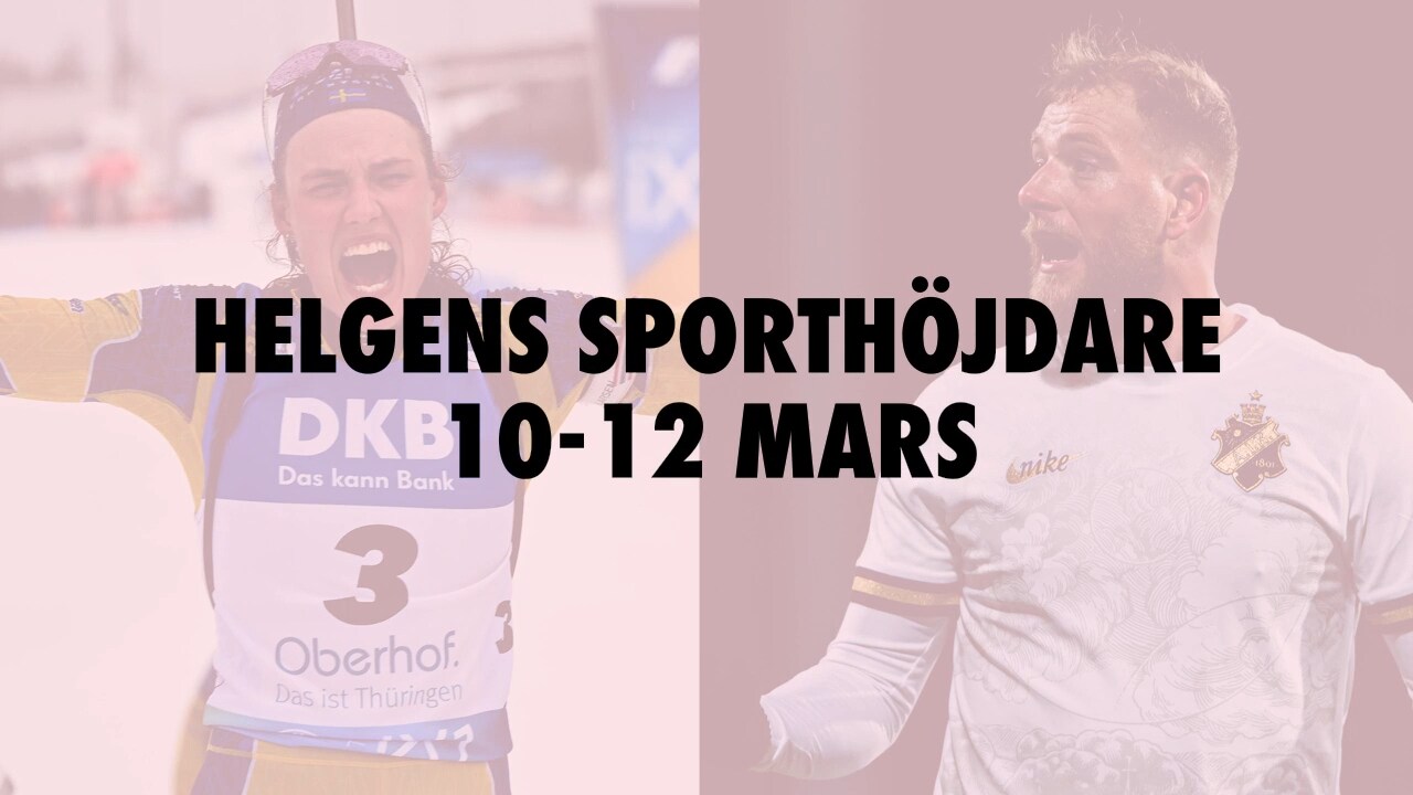 Här är helgens sporthöjdare 10-12 mars