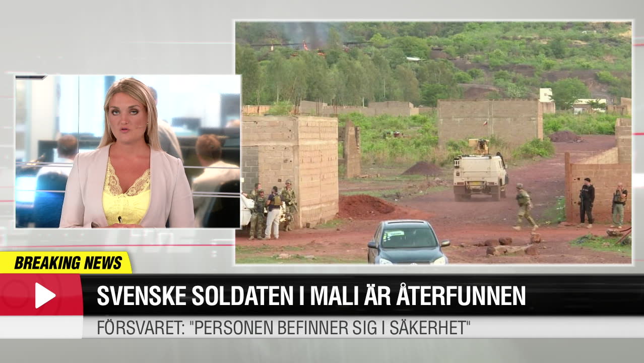 Svenske soldaten i Mali återfunnen