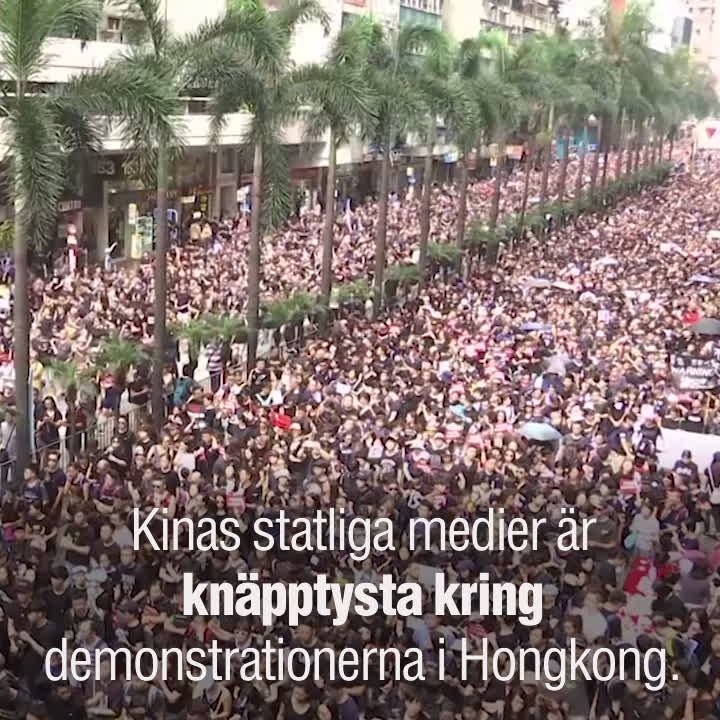 Kinas medier knäpptysta om Hongkong-protester