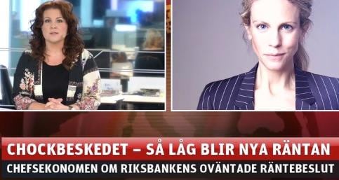 Riksbanken sänker viktigaste styrräntan