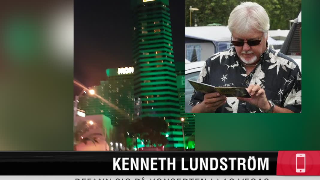 Svenske Kenneth befann sig på konserten i Las Vegas: "Folk sprang i panik"