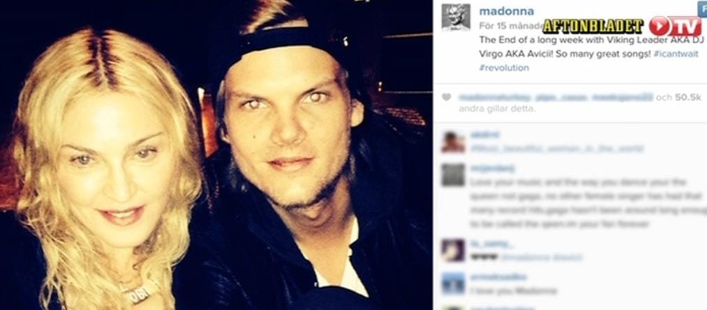 Avicii dissar madonna efter samarbete