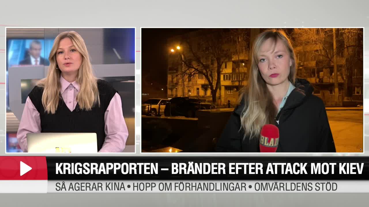 Krigsrapporten – bränder efter attack mot Kiev