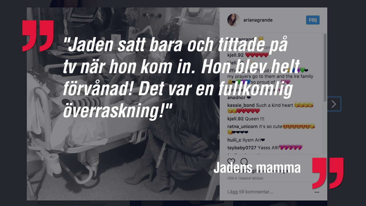 Här besöker Ariana Grande offren efter terrordådet