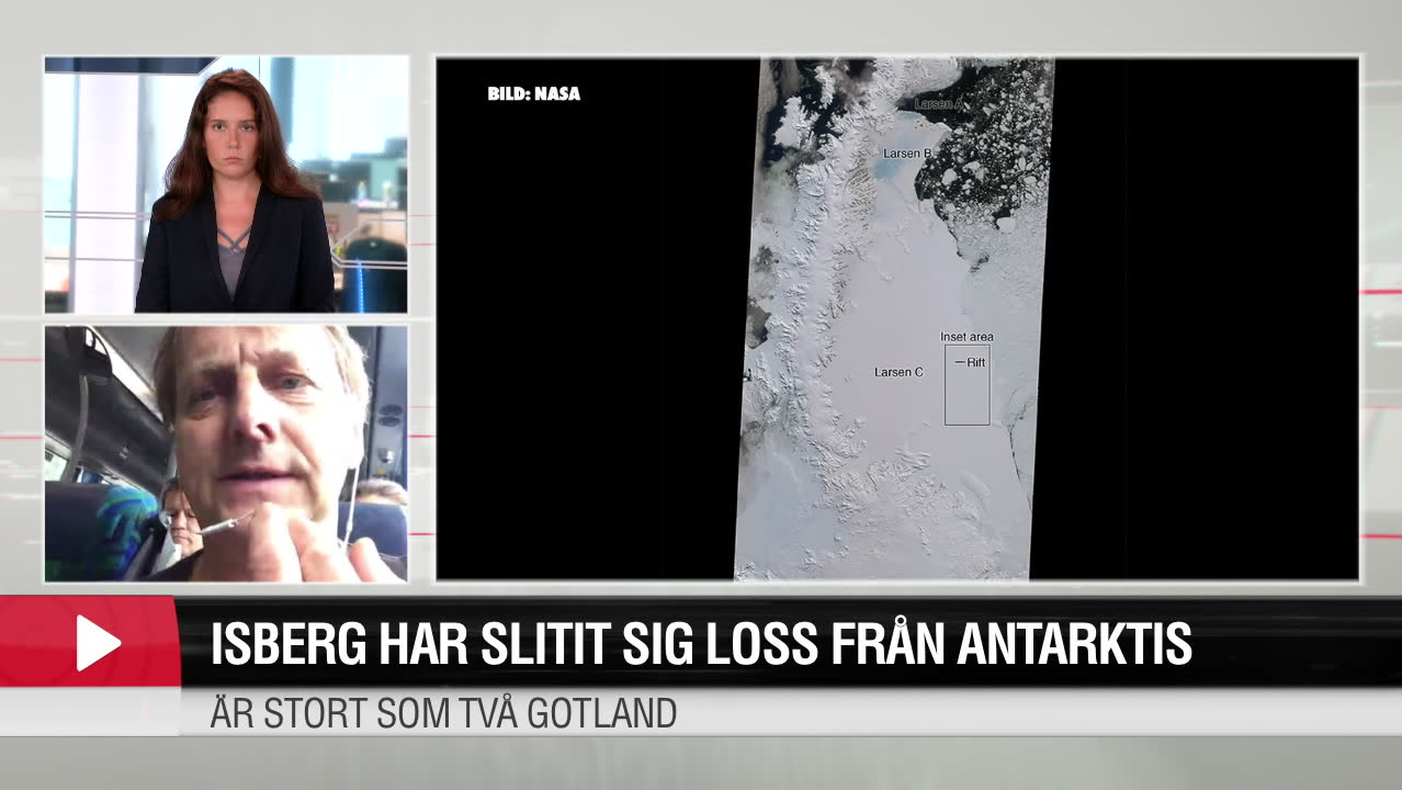 Isberg har slitit sig loss från Antarktis