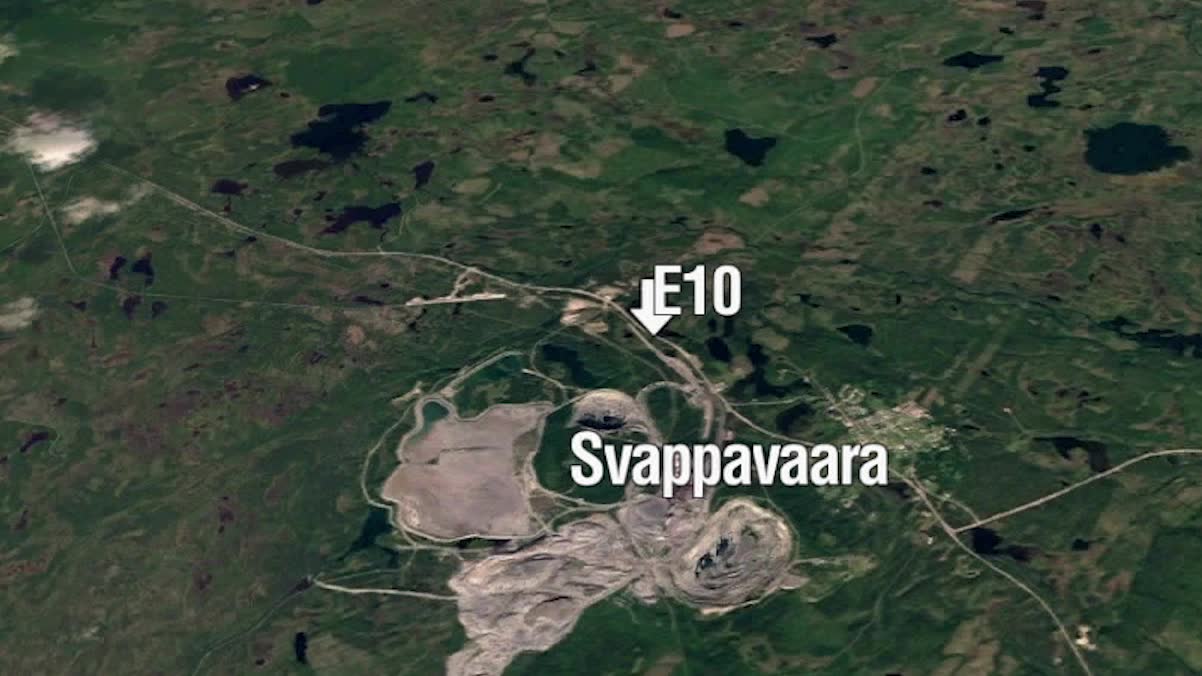 Olycka på E10 vid Svappavaara