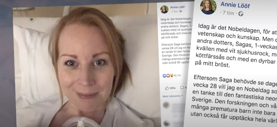 Annie Lööf tackar neonatalvården