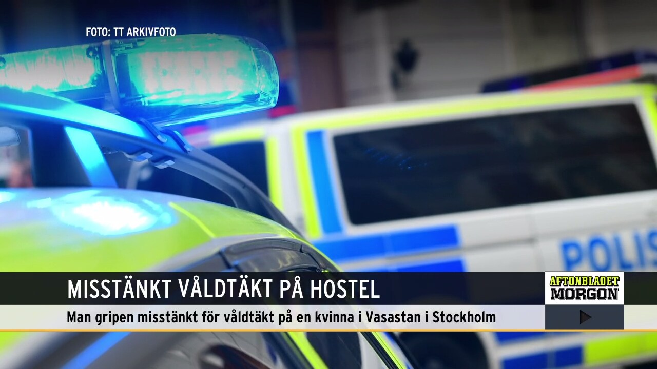 Man misstänks för våldtäkt på hostel
