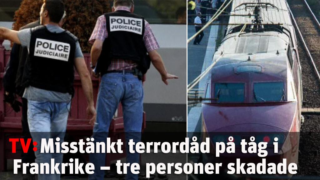 Öppnade eld på tåg – misstänkt terrordåd i Frankrike