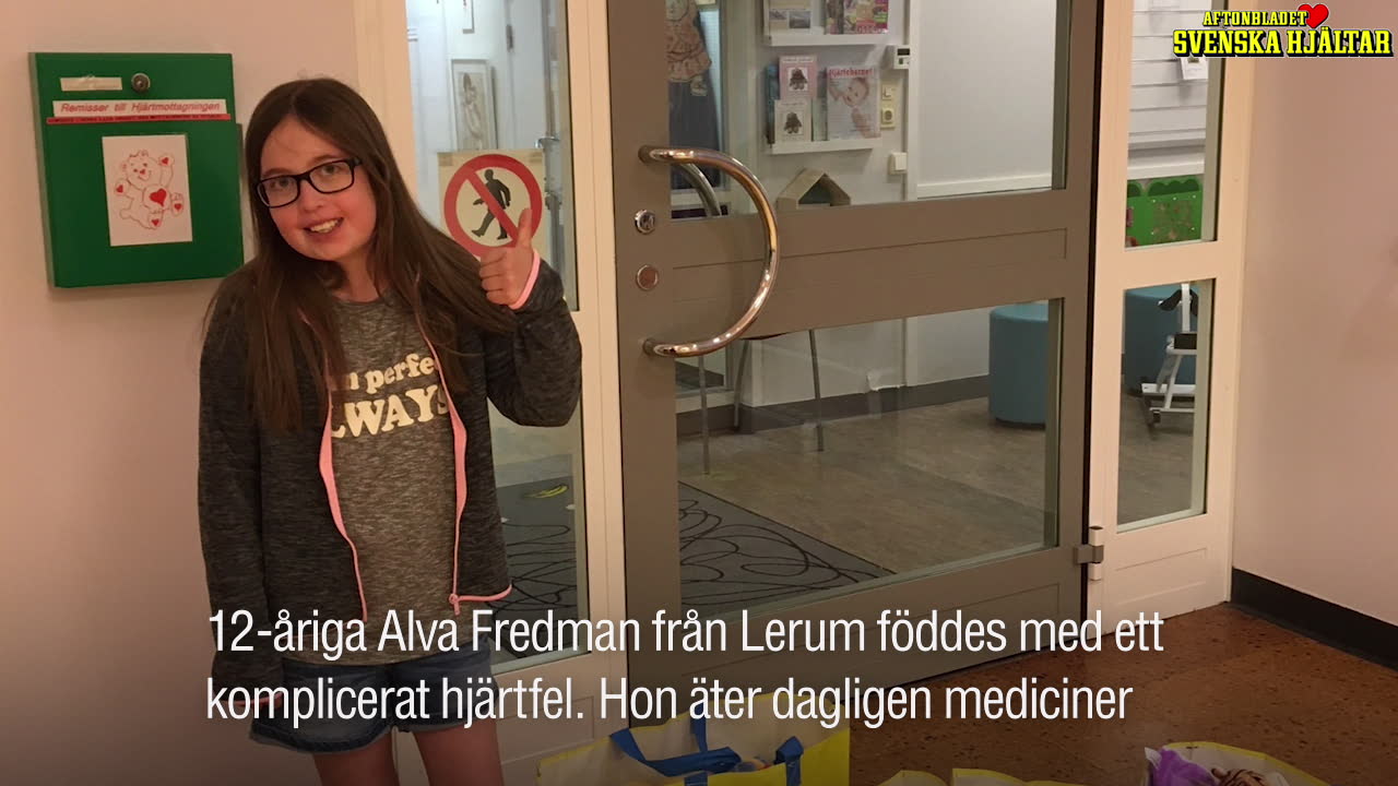 Hjärtsjuka Alva delade ut presenter