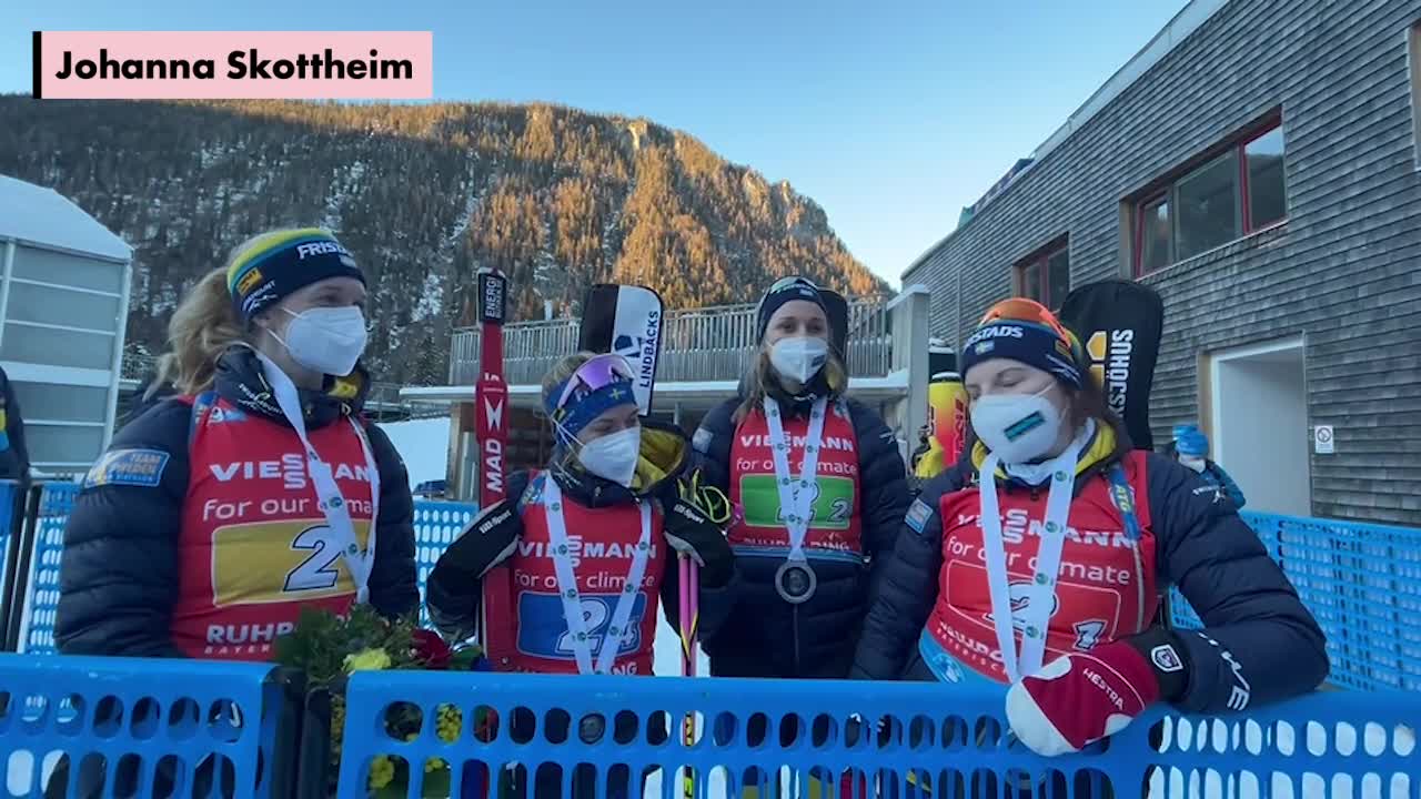 Svenska skidskyttetjejerna efter skrällen: ”Så kul att det går bra för alla”