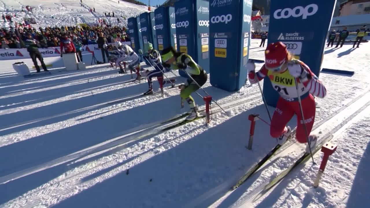 Stina Nilsson överlägsen vinnare i sprinten i Davos