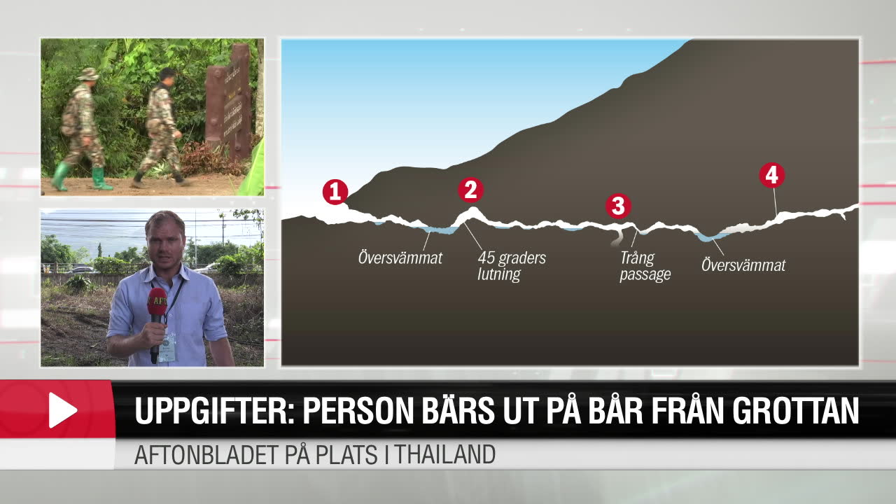 Vittne: Ytterligare en person har burits ut på bår från grottan