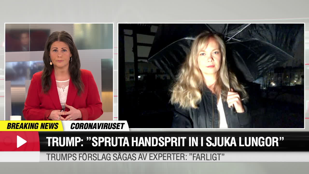 Trumps förslag: ”Spruta handsprit in i sjuka lungor”