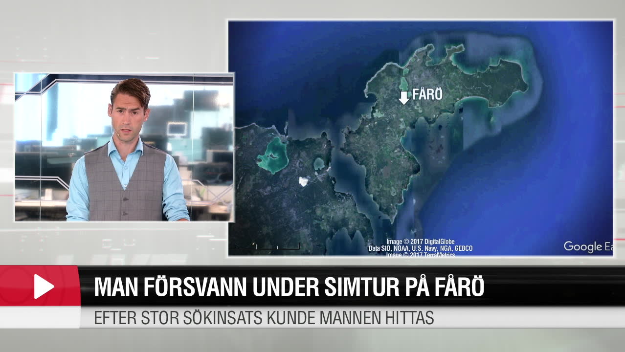 Man försvann under simtur - hittades efter stor sökinsats