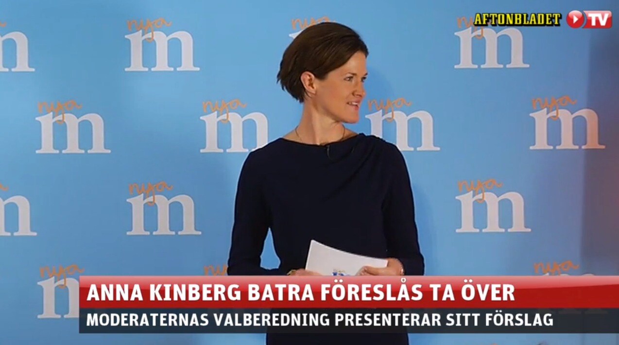 Moderaternas valberedning vill att Anna Kinberg Batra blir ny M-ledare