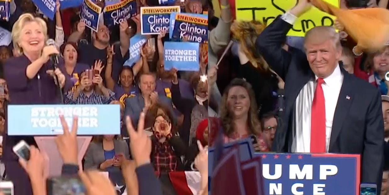 Nya påhopp när Trump och Clinton talade dagen efter debatten