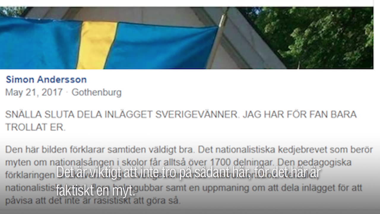 Simon spred falskt inlägg – ändå delades det av hundratals