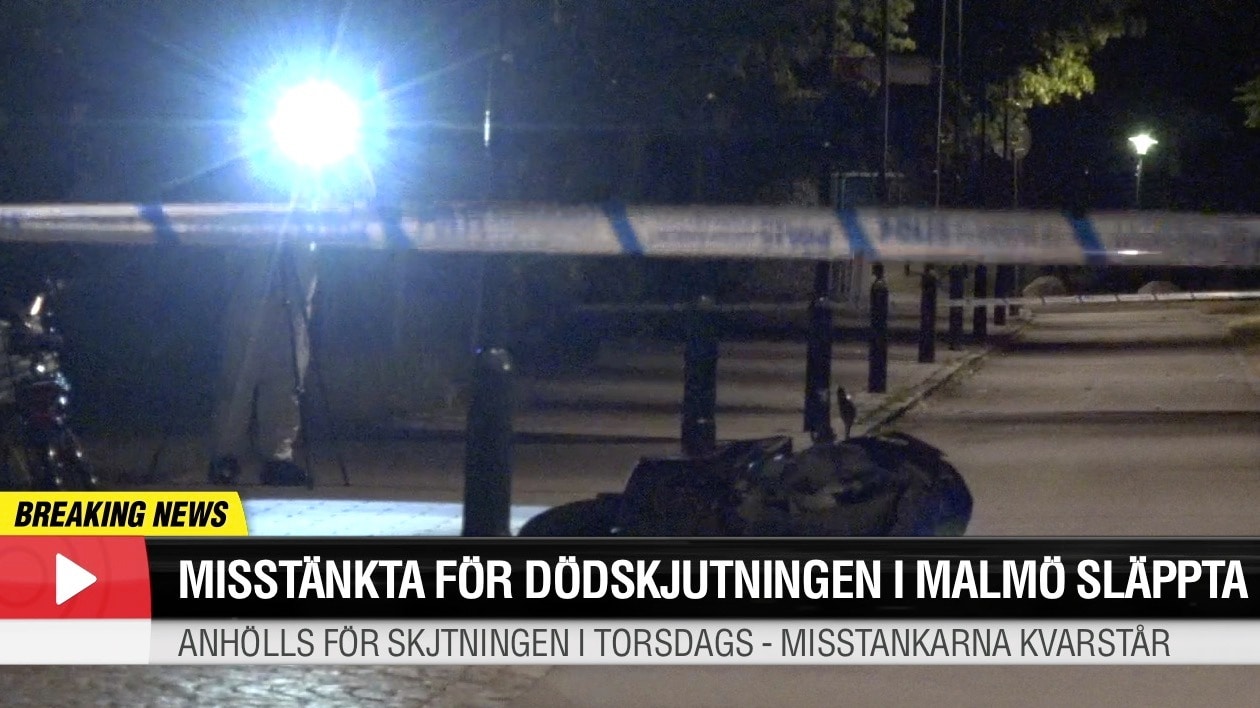 Misstänkta för dödsskjutning i Malmö släppta