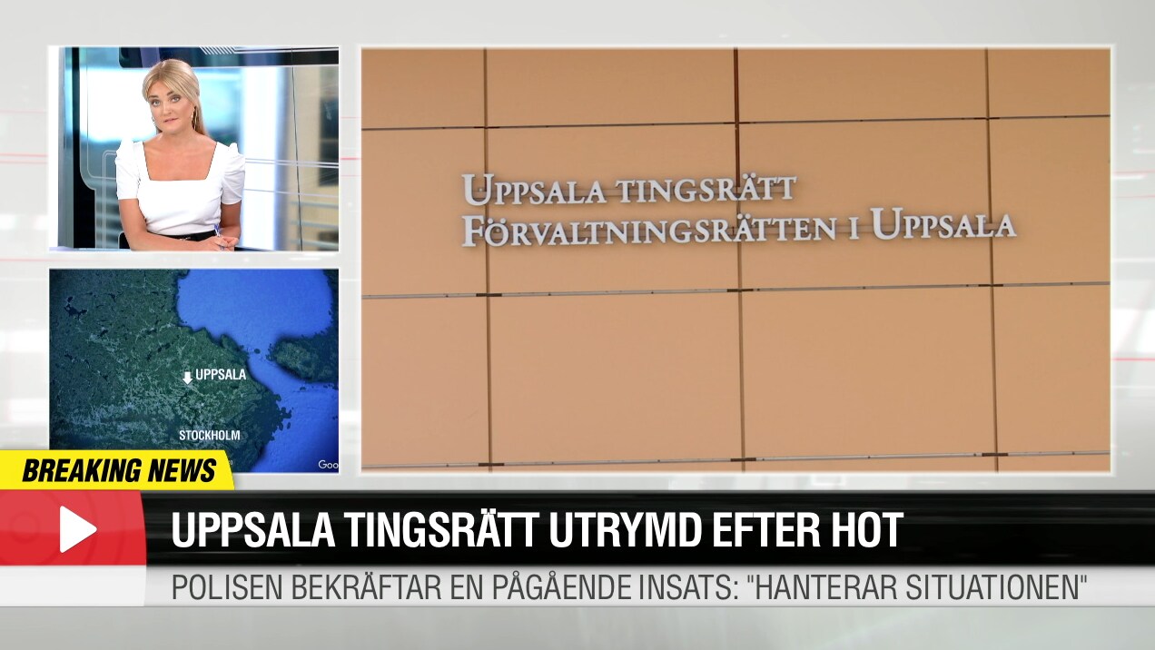 Uppsala tingsrätt utrymd efter hot
