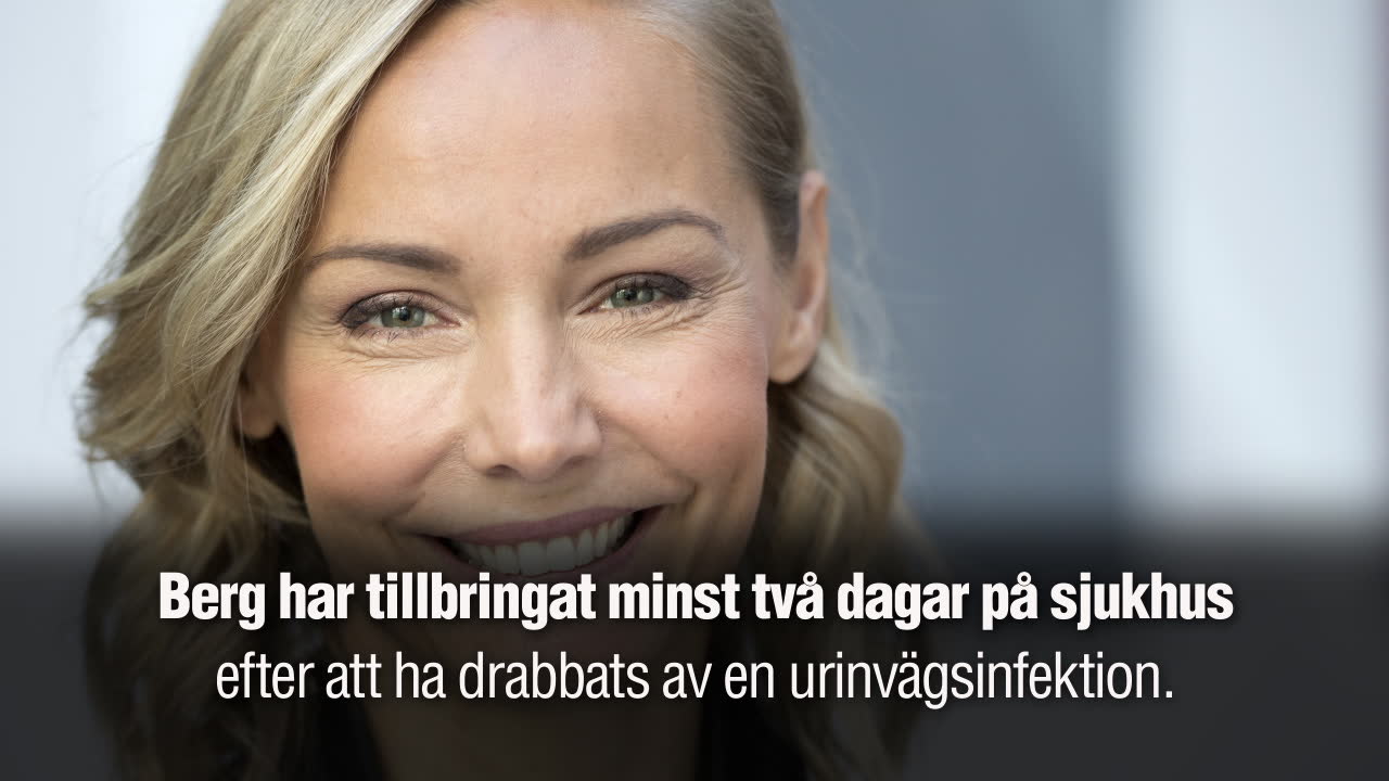 Carina Berg till sjukhus