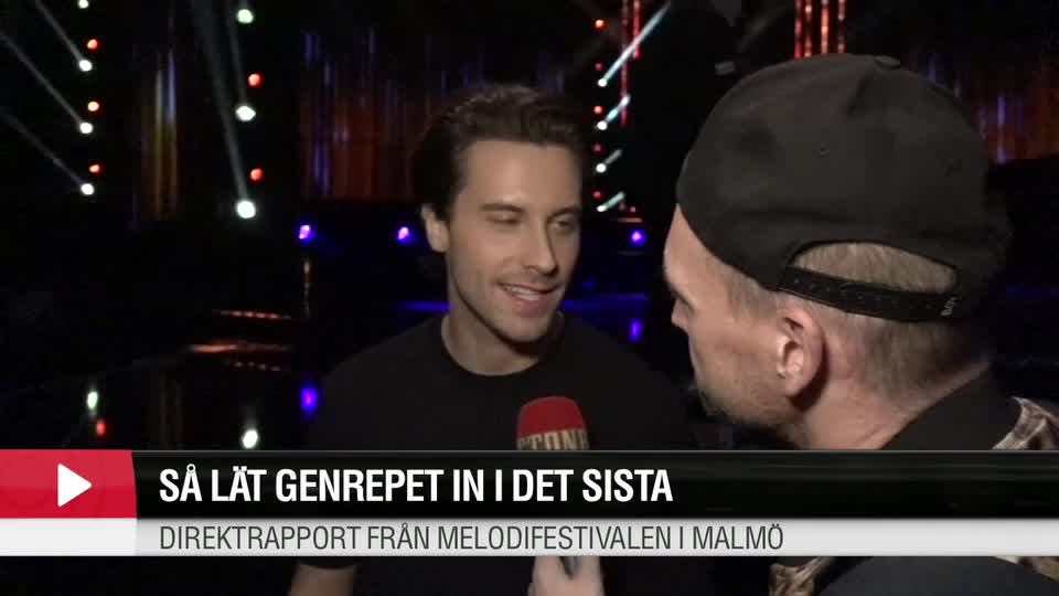 Melloartisterna om genrepet i den sista deltävlingen