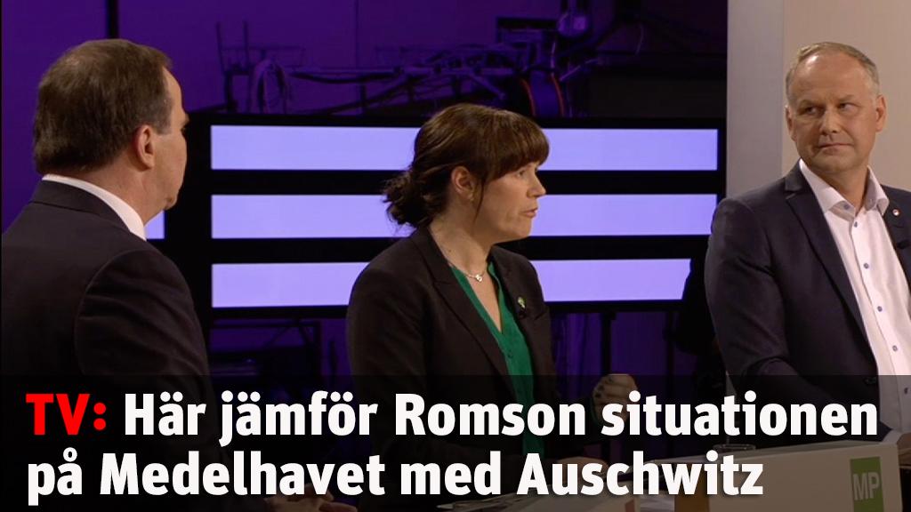 Här jämför Åsa Romson situationen på Medelhavet med Auschwitz