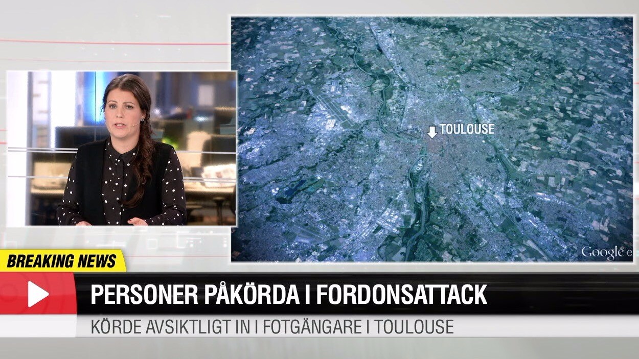 Tre påkörda i fordonsattack i franska Toulouse