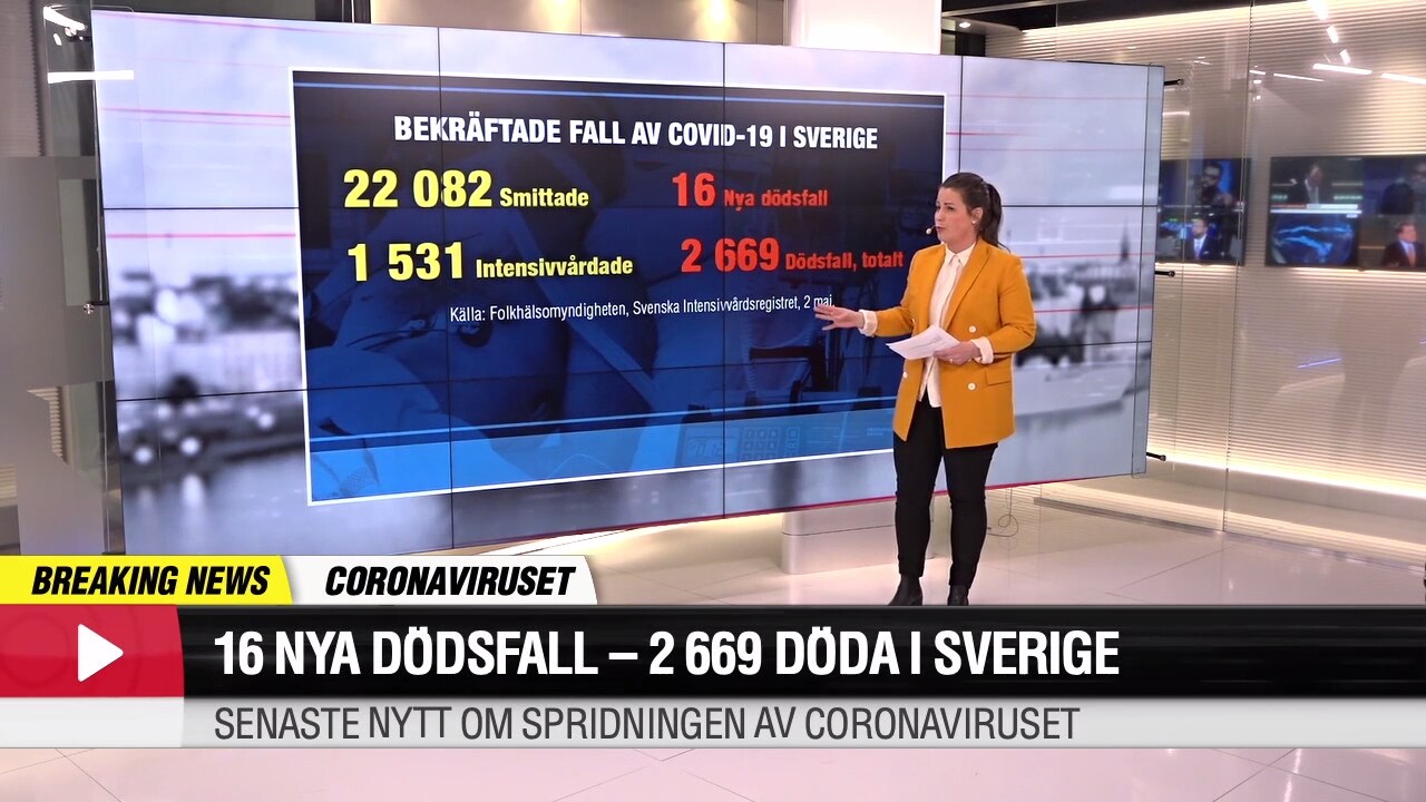 Senaste nytt om spridningen av covid-19: 16 nya dödsfall i Sverige och Italien lättar på restriktioner