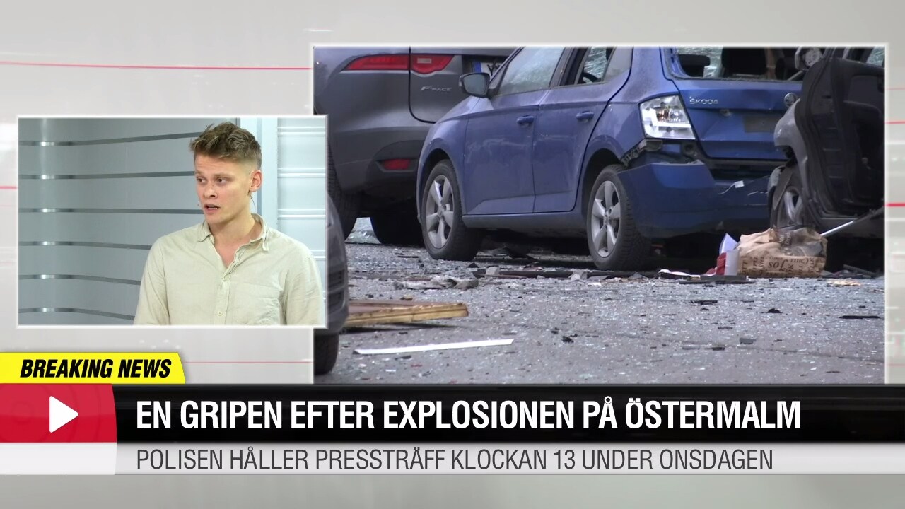 En gripen för sprängningen på Östermalm