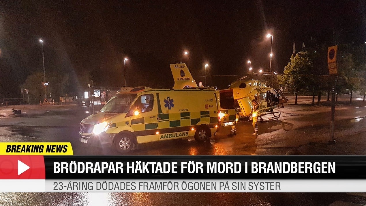 Bröder häktas för mord på 23-åring i Brandbergen