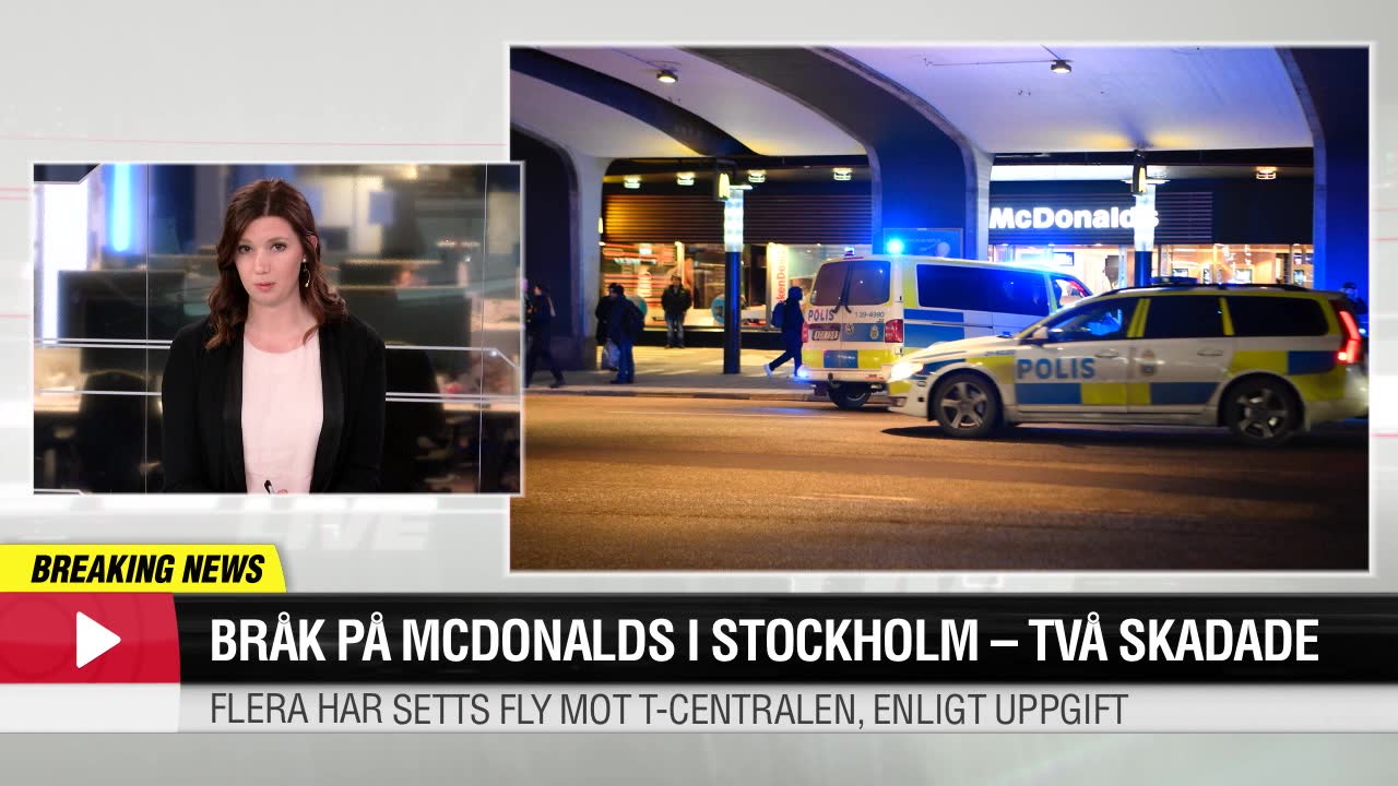 Bråk på Mcdonalds i Stockholm - två skadade