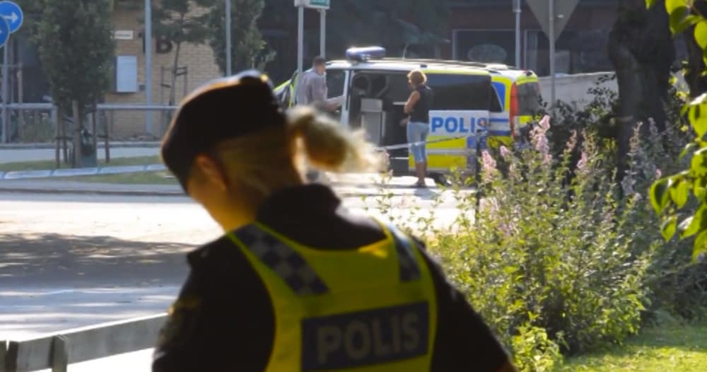 En Gripen Efter Skottlossning I Malmö