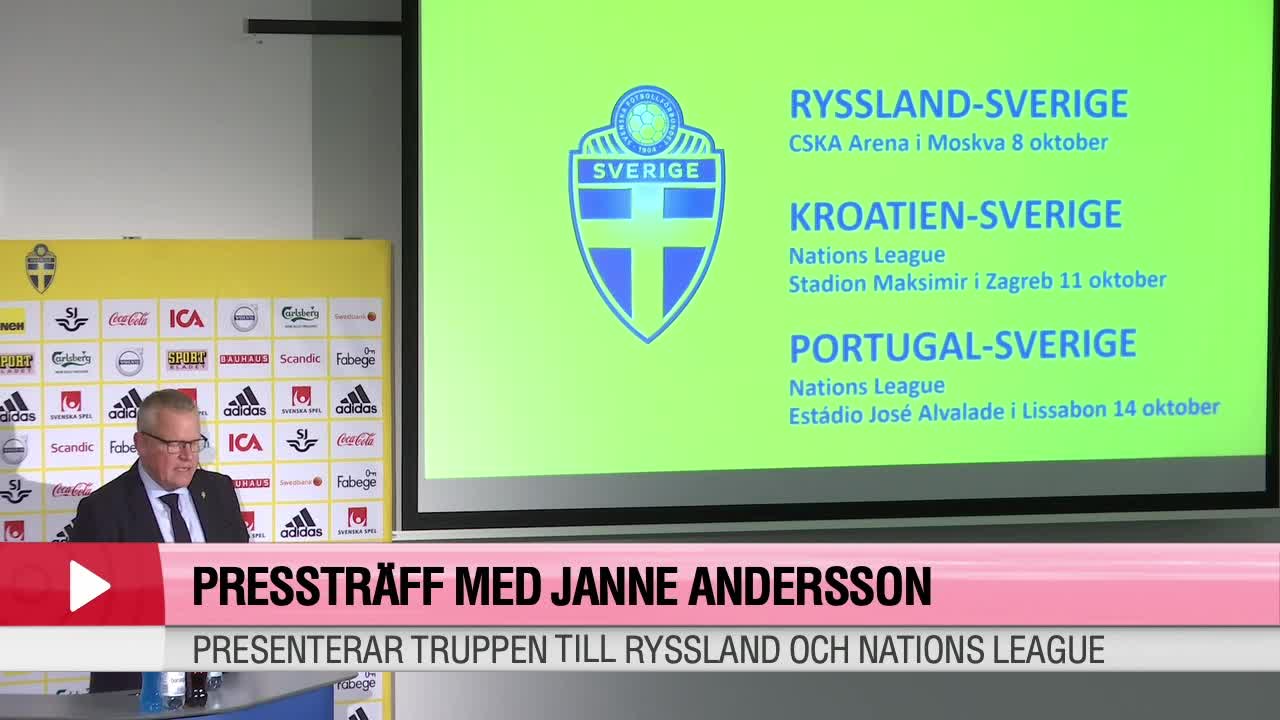 Janne Andersson: ”Extremt roligt att få ta ut Viktor Claesson”