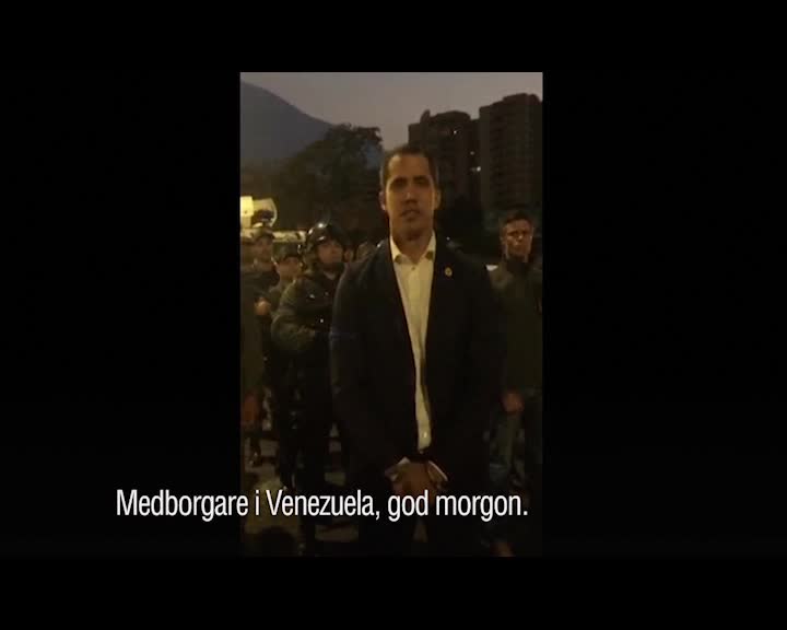 Juan Guaidó uppmanar till uppror i Venezuela