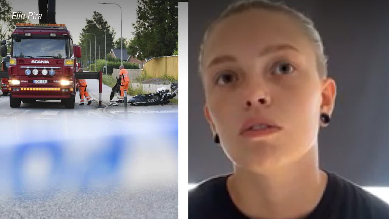 Malin, 15 ville bli polis - dog efter olycka med polisbil
