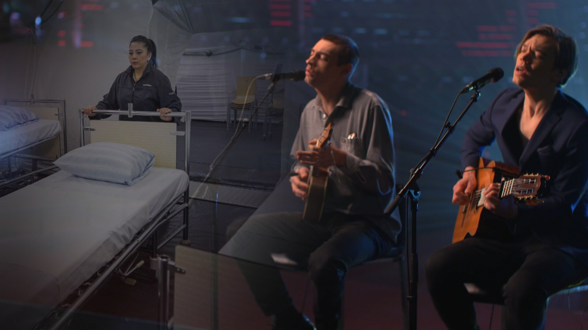 Se starka hjältehyllningen till vårdpersonalen - Gustaf och Viktor Norén framför "Heroes"