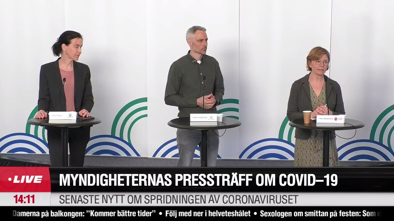 Myndigheternas pressträff om covid-19