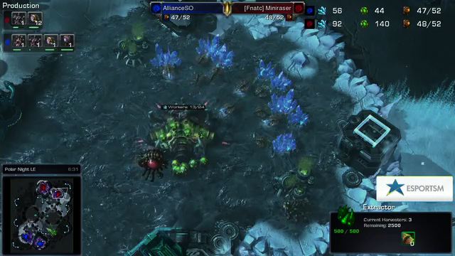 E-Sport-SM delfinal 1 Starcraft 2 SortOf vs Miniraser Polar night