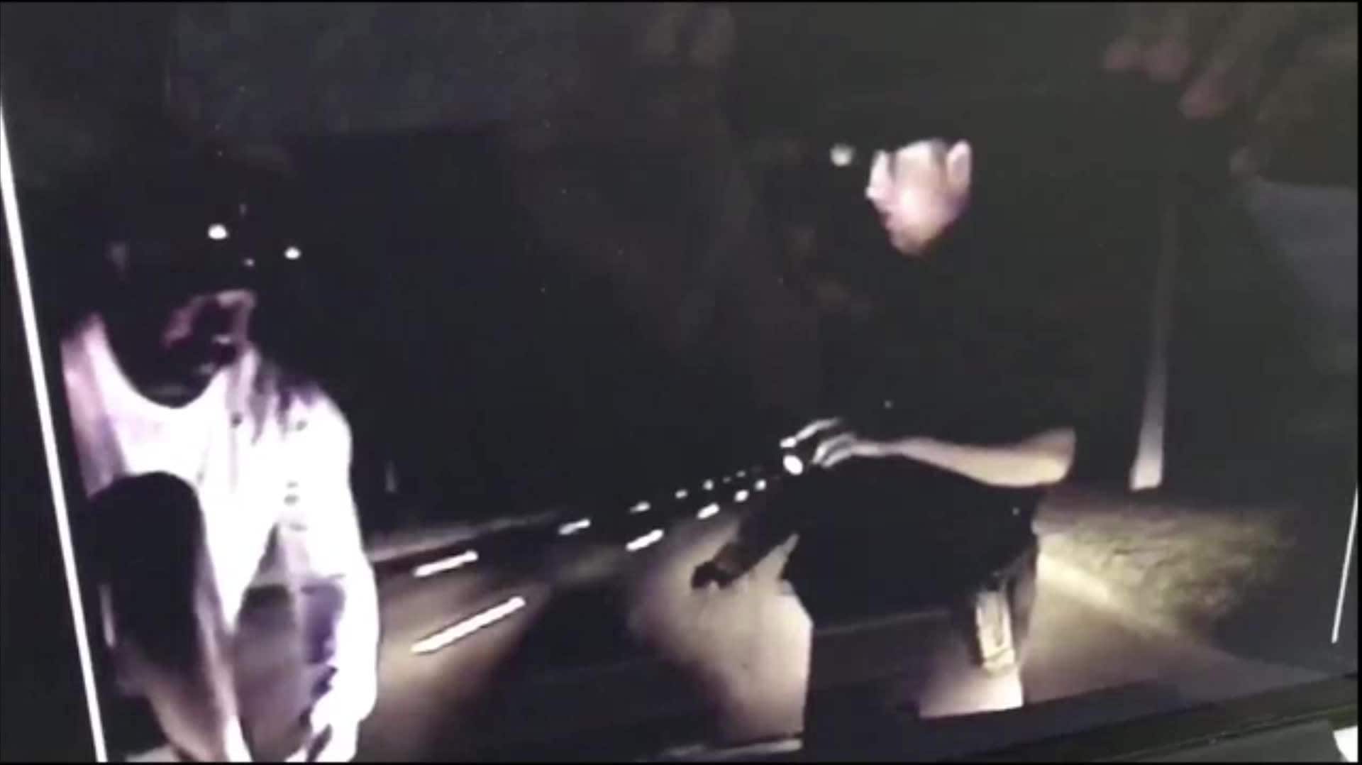 Här grips Tiger Woods för misstänkt rattfylla