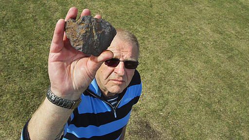 Meteoritnedslag i villaträdgård