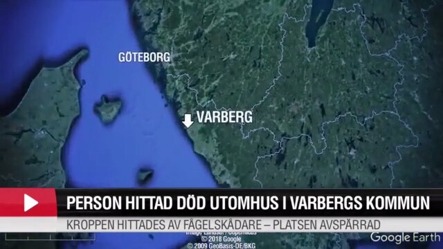 Person hittad död utomhus i Varbergs kommun