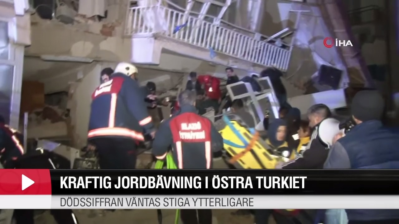 Dramatiska bilder efter dödliga jordbävningen i Turkiet