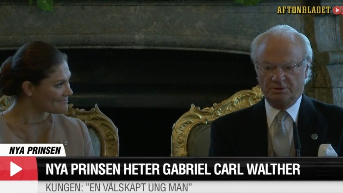 Nya prinsen heter Gabriel Carl Walther