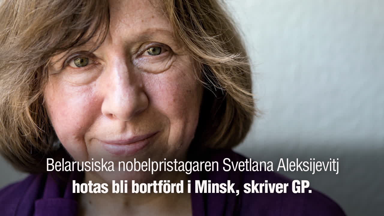 Svetlana Aleksijevitj hotas bli bortförd enligt uppgift