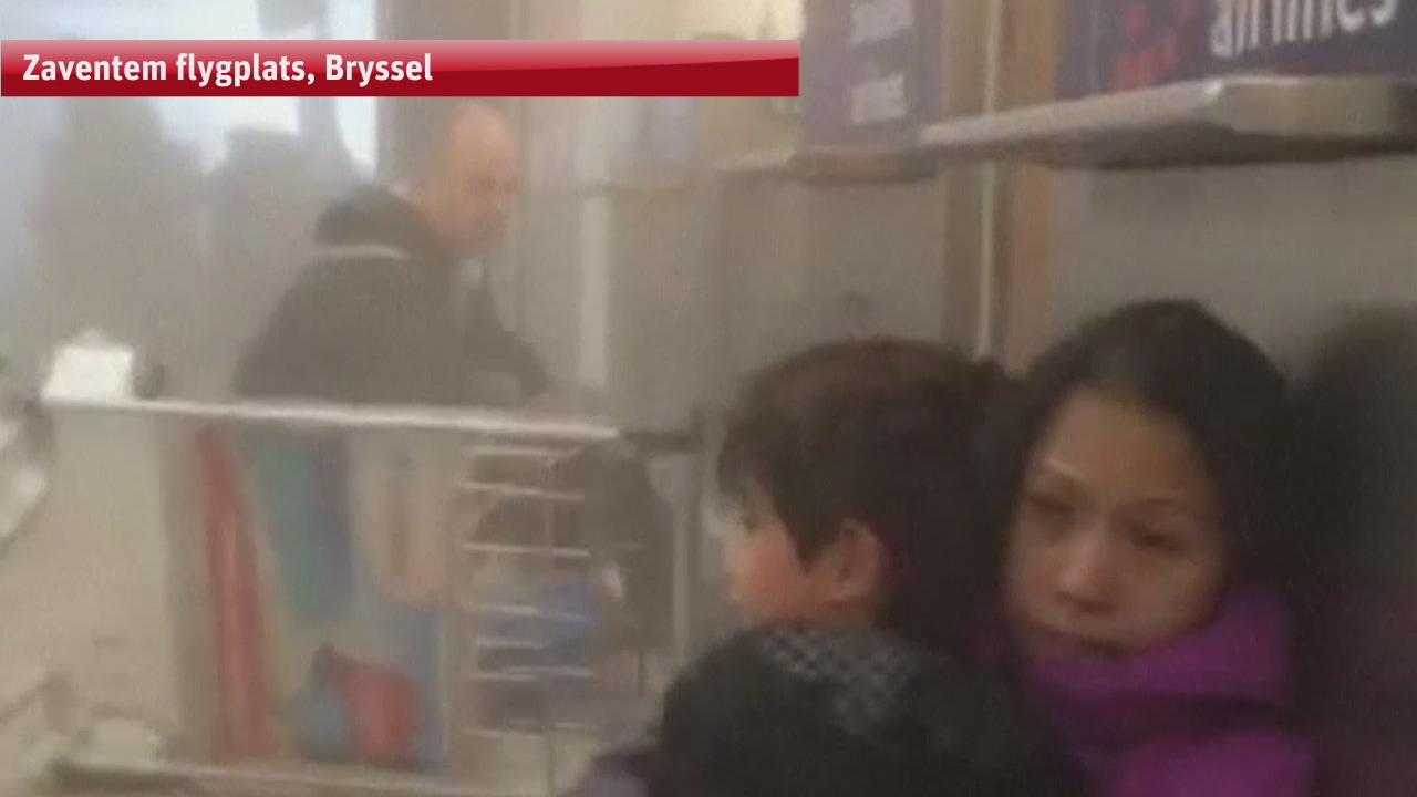 Sekunder efter attackerna - fångat på bild