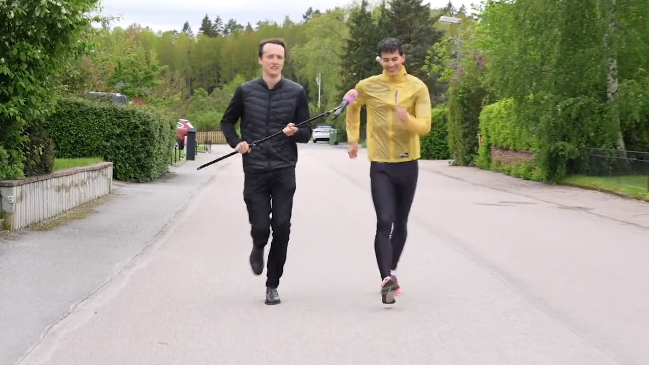 Hur jobbigt är det att springa bredvid en OS-gångare?