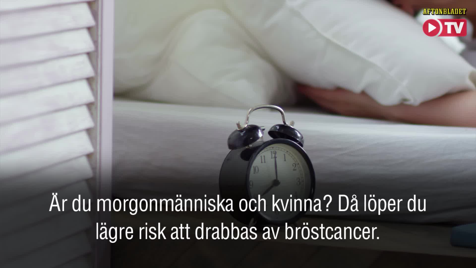 Morgonmänniskor löper lägre risk att drabbas av bröstcancer