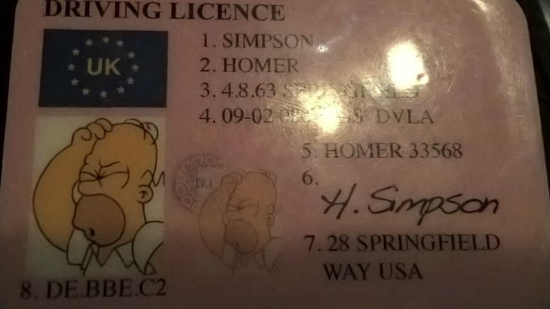 Föraren låtsades vara Homer Simpson