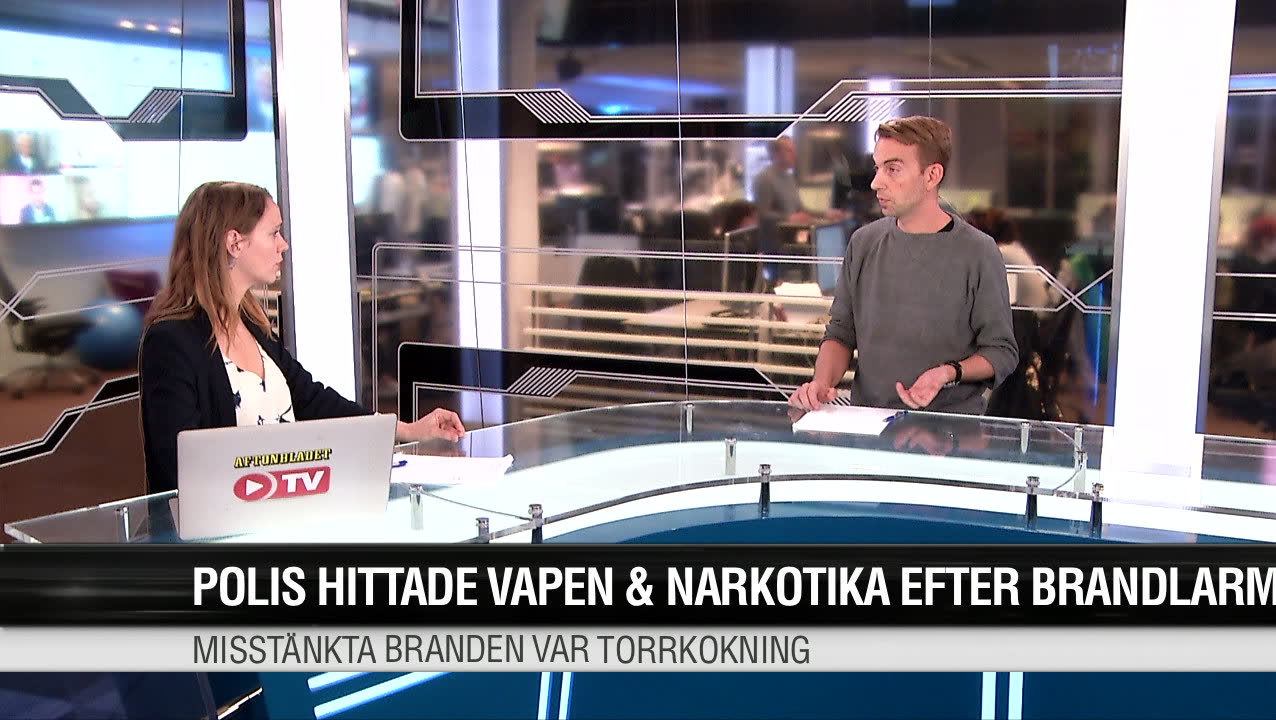 Polis hittade vapen och narkotika efter brandlarm